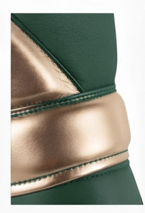 Profit Sport Green Leather Boxing Training Gloves Full Finger <b>Velcro</b> Closure Adult - Product Image 4