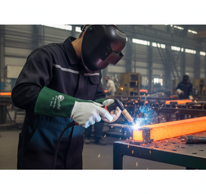 Guantes de soldadura Tig de piel de oveja, resistentes a impactos, retardantes de llama, resistentes a desgarros, para soldadores, guantes de seguridad para las manos. - Product Image 3