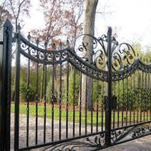 Puerta de Cerca Decorativa de Acero Inoxidable y Hierro Forjado con Recubrimiento en Polvo de 7 pies para Jardines, Casas, Entrada de Lujo al Aire Libre, Seguridad para Villas - Product Image 5