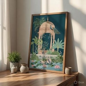 Cadre photo en bois rectangulaire vertical, impression UV, fait main, design moderne vintage, décoration artistique pour table - Product Image 1