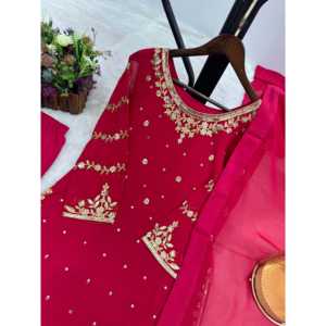 Beau haut-bas et ensemble Dupatta pour femmes avec broderie et paillettes - Product Image 3