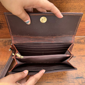 New <b>Boot</b> Stitch Cow Skin Women Wristlet Wallet Genuine Leather Clutch Purse Many Compartments Long Wallet With Many Card Slots - Product Image 4