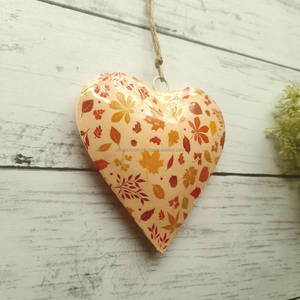 Decoración Colgante de Corazón de Metal Personalizada, Estilo Shabby Chic, Rústico, Accesorios para Árbol de Navidad, para Bodas y Navidad - Product Image 4