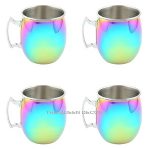 Mug à café et bière en acier inoxydable martelé, style Moscow Mule, petite taille, pour boissons, produit en promotion - Product Image 2