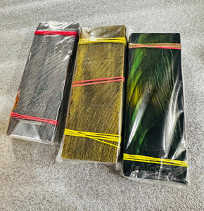 Plaque en corne de buffle naturelle personnalisée avec des rayures blanches, fabrication artisanale, moderne, pour lunettes, manche de couteau - Product Image 6