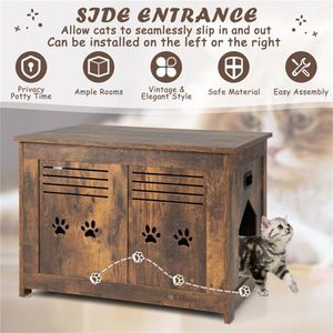 27.5\" Side Entrance Cat Litter <b>Box</b> with <b>Coffee</b> <b>Table</b> End <b>Table</b> or Nightstand Pet Supplies & Accessories - Product Image 6