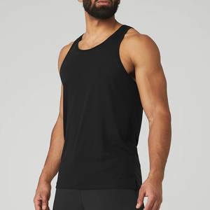 Débardeurs noirs personnalisés de haute qualité pour la gym, débardeurs sans manches avec logo personnalisé, débardeurs unis tendance pour l'été - Product Image 3
