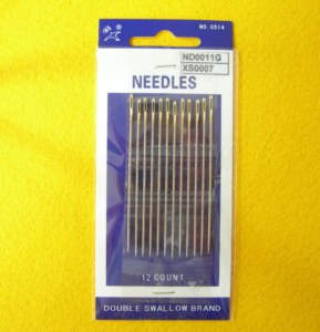 Aiguille à broder à la main ND0011 |   Aiguilles à coudre Double Swallow Brand, lot de 12 aiguilles à coudre à la main en acier ND0011G - Product Image 2