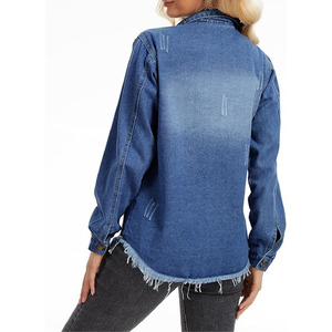 Stylish Women's Oversized Casual <b>Denim</b> Fleece <b>Jacket</b> Woven Quick Dry Breathable Cotton Premium Modern Daily Outfits - Product Image 6