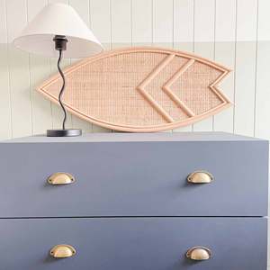 Tabla de surf decorativa de ratán, inspirada en la costa, tejida a mano, juguete interactivo para niños - Product Image 4