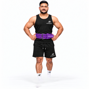 Wholesale Leather Powerlifting <b>Belt</b> <b>Men</b> Heavy Duty Double Prong Buckle Strength Training <b>Gym</b> Fitness Custom Logo Manufacturer - Product Image 1