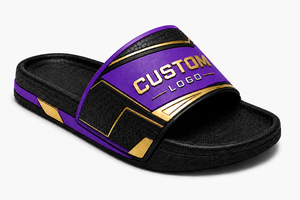 Men's Slide Sandals Solid Color Breathable Open Toe <b>Outdoor</b> Summer <b>Slippers</b> EVA Comfortable Non Slip Size Chart Included - Product Image 2