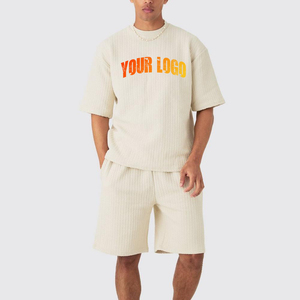 Conjunto de Camiseta y Pantalones Cortos Estampados de Verano 2026 para Hombre, al por Mayor, OEM, Hechos a Medida, 100% Algodón Transpirable para Correr - Product Image 4