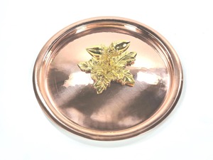 Olla de Cobre Redonda con Tapa, Asa de Aleación de Zinc, Utensilios de Cocina Metálicos Duraderos, Diseño Vintage - Product Image 4