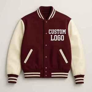 Veste universitaire surdimensionnée personnalisée en laine Melton, broderie personnalisée pour les détaillants de vêtements, commande en gros, vente en gros aux États-Unis - Product Image 2