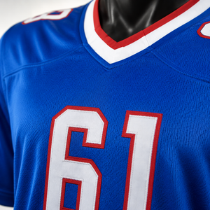 Maillot de football américain personnalisé pour homme, respirant, en mesh, à manches courtes, uniforme d'équipe, col en V, entraînement, nom d'équipe personnalisé, maillot de sport - Product Image 6