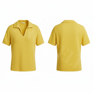 Camiseta Polo de Manga Corta con Cuello en V, Color Liso, Diseño Personalizado de Alta Calidad para Hombre, Informal y Cómoda - Product Image 2