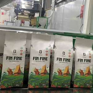 Grains de café 100% Robusta Phin Espresso Torréfaction Full City Saveur chocolat douce et intense Marque privée Vente en gros Paquet de 1Kg - Product Image 2