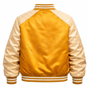 Chaqueta de Invierno Estilo Varsity de Satén, Prenda Exterior Elegante y Ligera para un Look Urbano - Product Image 2