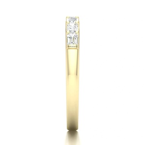 Women's Yellow Gold <b>Emerald</b> Cut Diamond <b>Ring</b> Trendy Engagement Wedding & Anniversary Style 10K 14K 18K Gold 925 935 <b>Silver</b> - Product Image 4