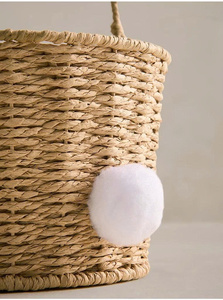 Panier élégant en papier tressé fait main pour Pâques, panier cadeau, panier de rangement, décoration décorative pour chambre d'enfant et maison, organisateur de jouets - Product Image 3