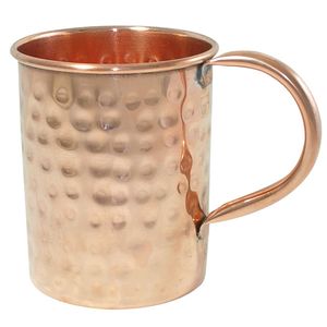 Taza Moscow Mule de cobre martillado de lujo con asa de latón, taza de cóctel hecha a mano para hotel, bar, restaurante, cocina, regalo. - Product Image 6