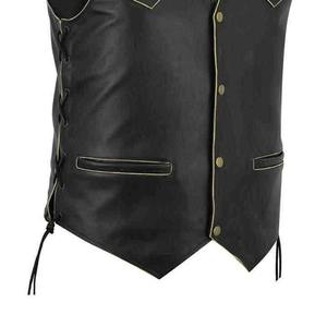 Chaleco de Motociclismo de Cuero Premium 2026 para Hombre, Personalizado, Resistente al Viento, Talla Grande, Protector y de Seguridad - Product Image 3