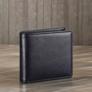 Minimalist Slim Design <b>Wallet</b> Crazy Horse Leather Men's Open Closure <b>RFID</b> <b>Blocking</b> Short Bifold Real Multicard Business <b>Wallet</b> - Product Image 4