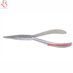 Pince à bec long manuelle BISONS en acier inoxydable, outil de précision certifié CE pour la vente en gros - Product Image 1