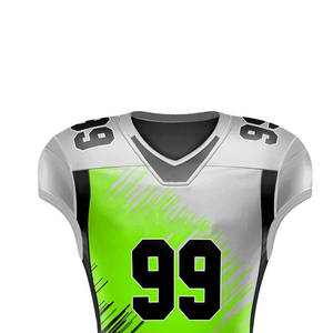 Nouvelle arrivée, maillot de football américain, meilleure qualité, 100% polyester, uniforme d'équipe, couleur unie, ensemble à manches courtes - Product Image 6
