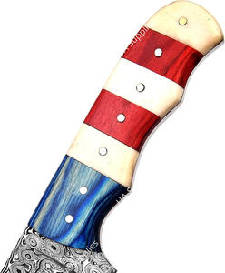 Cuchillo de Caza de Hoja Fija de Acero de Damasco con Patrón de Gota de Lluvia, Tipo Hawk Bill, de Alta Calidad, Grado Industrial, para Exteriores - Product Image 4