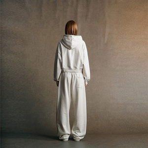 เสื้อฮู้ดไหมพรมกำมะหยี่เนื้อหนัก 380gsm คุณภาพสูง ผลิตตามสั่ง พร้อมปักโลโก้ 100% ผ้าฝ้าย ทรงยาว สไตล์ Y2K สำหรับฤดูหนาว เหมาะสำหรับสตรีทแวร์ ขายส่ง - Product Image 2