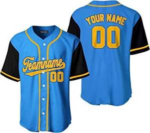 Maillot de baseball/softball personnalisé pour adultes, avec nom et logo imprimés, respirant, vêtement de sport léger à manches courtes, vente en gros - Product Image 3