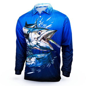 Último Diseño, Camisetas de Pesca Sublimadas Personalizadas, Camisetas Polo de Moda, Camisetas Polo de Pesca Sublimadas de Manga Larga para Hombre - Product Image 4