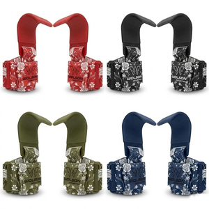 Sangles de poignet réglables en néoprène avec crochets de force pour entraînement de musculation, soulevés de terre, shrugs, exercices de gym – Protection professionnelle - Product Image 1