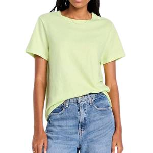 เสื้อยืดผู้หญิงผ้าฝ้ายสไตล์เกาหลี แฟชั่น นุ่ม ระบายอากาศดี สตรีทแวร์ สไตล์ลำลอง รับผลิตแบบ OEM - Product Image 4