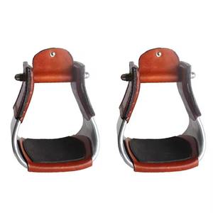 Heavy duty stainless steel riding stirrups rust resistant anti slip platform strong durable <b>equestrian</b> training gear support - Product Image 1