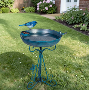 Bassin de remplacement en cuivre antique pour bain d'oiseaux, à fixer sur terrasse de jardin extérieur, pour oiseaux sauvages, spa pour oiseaux - Product Image 3