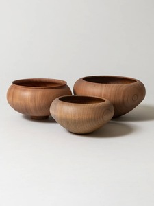 Tazón de Madera Artesanal para Servir, Tazón de Madera Natural para Ensaladas, Tazón para Frutas, Vajilla de Cocina, Decoración Rústica para el Hogar y Restaurantes - Product Image 4