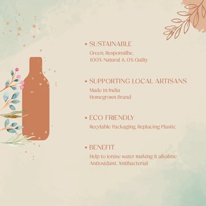 Carafe en cuivre imprimée écologique à double paroi de luxe, artisanale, directement du fournisseur indien au prix d'usine - Product Image 3