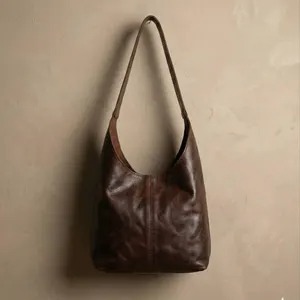 Handmade Full-Grain Leather Shoulder <b>Bag</b> | Minimalist <b>Tote</b> <b>with</b> <b>Pocket</b> Capacity Customizable Colors & Logo - Product Image 6
