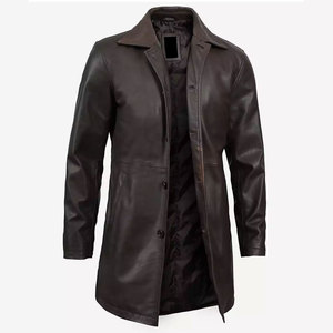 Abrigo Personalizado para Hombre, de Piel de Oveja Genuina, Antiarrugas, Relleno de Plumón, con un Solo Botón, Disponible en Todos los Colores, Ropa Exterior para Adultos - Product Image 1