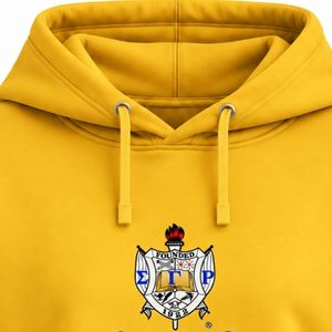 Sudadera con Capucha Corta para Mujer Sigma Gamma Rho, Logotipo SGRho Dorado, Sudadera Informal con Capucha de la Hermandad Griega - Product Image 6