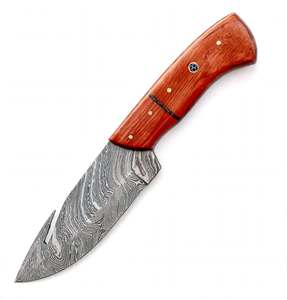 Handcrafted Patterned Steel Ornate Utility <b>Craft</b> <b>Tool</b> Segmented Red Wood Handle Executive Display Piece - Product Image 6