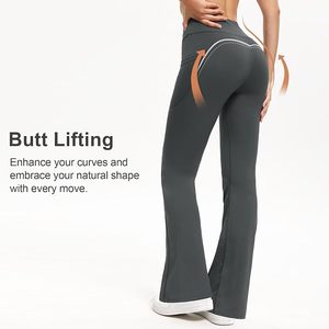 Leggings de sport taille haute pour femme, coupe évasée, pantalon de yoga grande taille, vêtements de sport, pantalon de fitness avec poches OEM ODM - Product Image 5