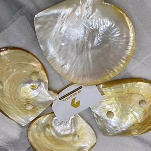 ถาดเปลือกหอยมุกขัดเงา จานเปลือกหอยธรรมชาติ จานใส่ไข่ปลาคาเวียร์ งานฝีมือทำมือ ของขวัญสุดหรู ขายส่ง - Product Image 1