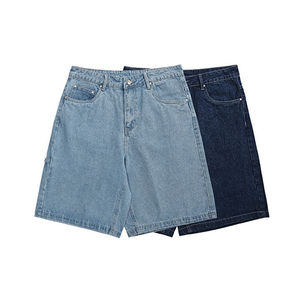 Nouveaux shorts en jean pour hommes, style streetwear, couleur unie, avec cordon de serrage, effet déchiré, 100% coton, service OEM, le meilleur - Product Image 6