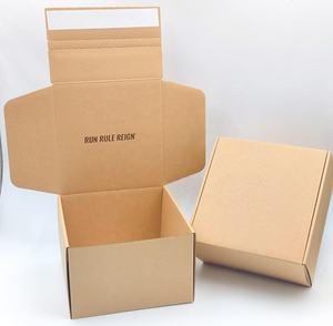 Boxit.pk High-End Natural Kraft Shipping <b>Box</b> with Embossed Design Square Zipper Kraft Packaging for <b>Hats</b> - Product Image 5