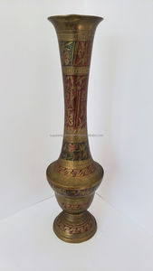 Exclusive Decorative Handmade Textured Brass Oval Shape <b>Vase</b> Pot for <b>Flowers</b> Arrangement Art Ornament <b>Vase</b> Wedding Home Decor - Product Image 3