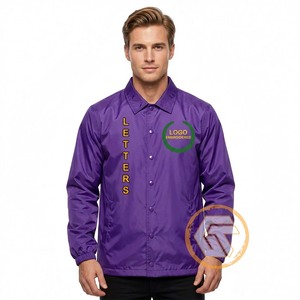 GREEK TREASURES Custom OEM Service Embroidered Greek Fraternity <b>Men's</b> Coating <b>Jacket</b>-Waterproof Quick Dry 100% Polyester - Product Image 2